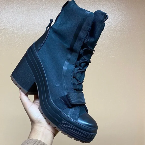 Converse Chuck Taylor GR82 Extra High Women’s Black Brown Platform Boots Size 10 - Picture 7 of 16